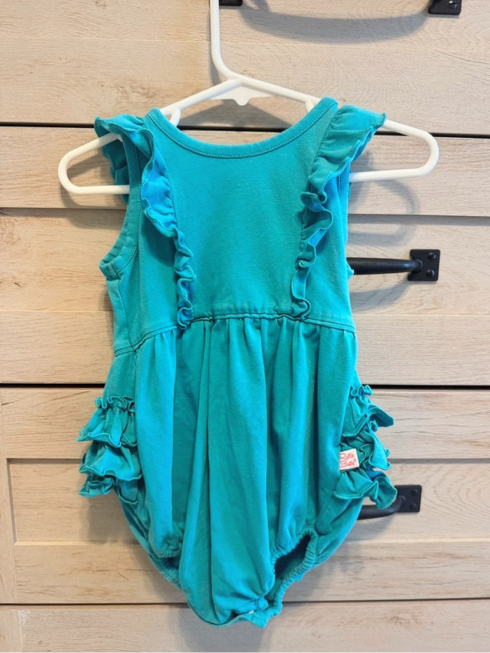 RuffleButts Turquoise Ruffle Bubble Skirted Bottoms